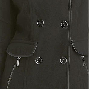 Faux Leather Coat Detail Faux Leather Coat Detail