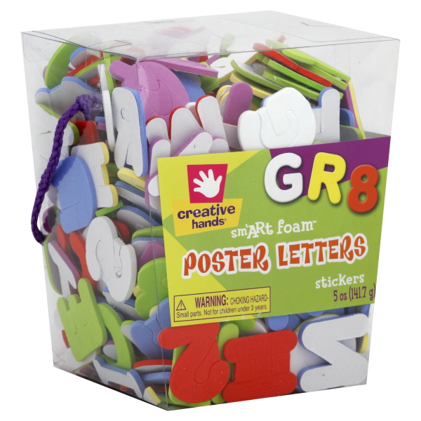 Creative Hands smARt Foam Stickers, Poster Letters, 5 oz (141.7 g
