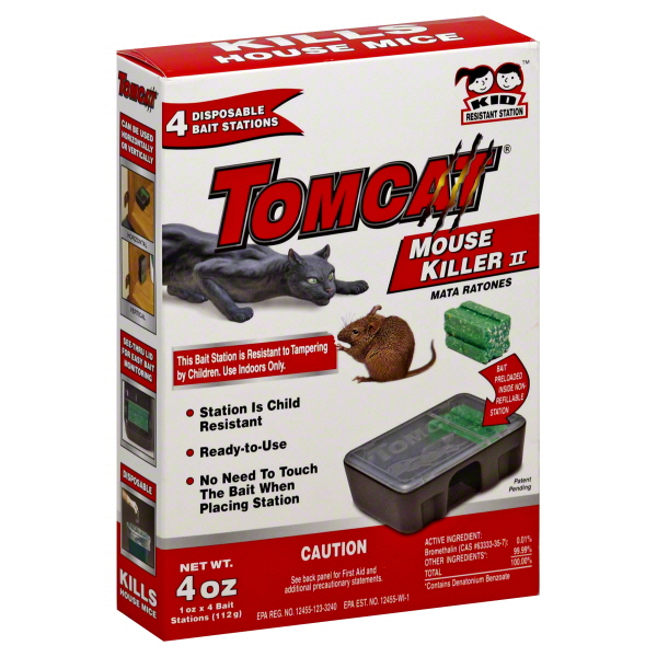 Tomcat Bait Station, Mouse Killer II, Disposable, 4 1 oz bait