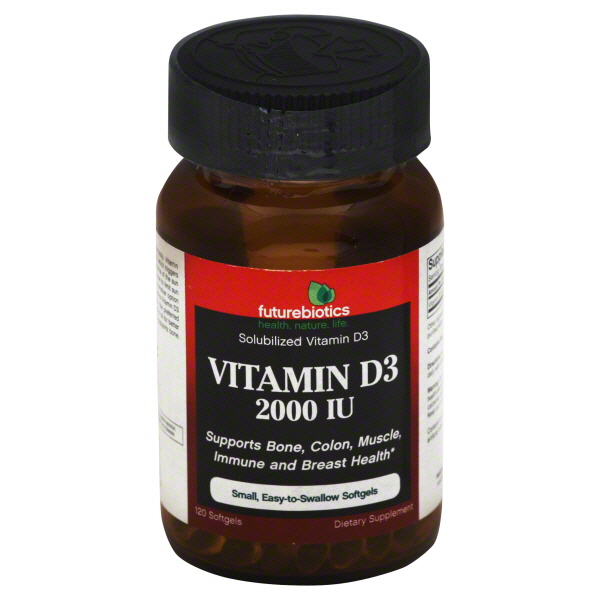 Vitamin D, 2000 IU, Softgels, 120 softgels
