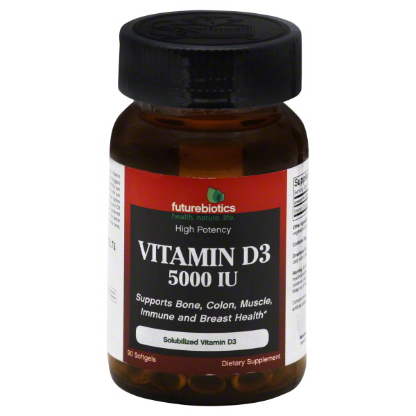 Vitamin D3, 5000 IU, Softgels, 90 softgels