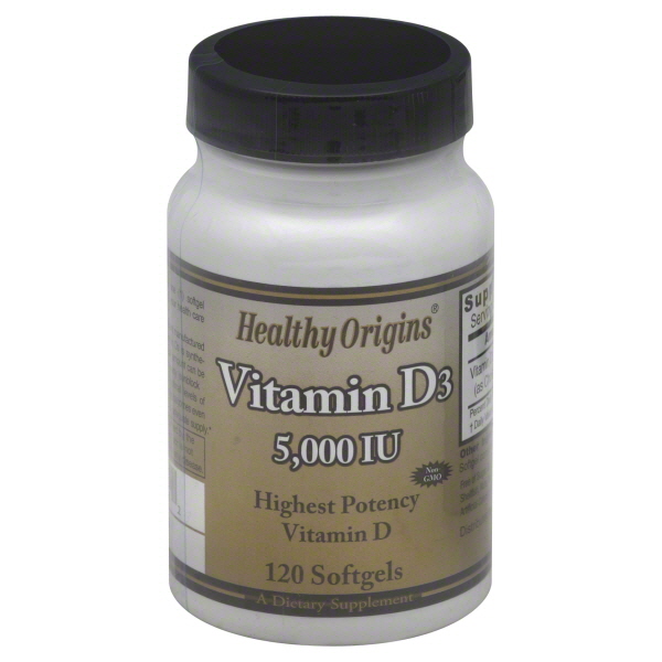 Vitamin D3, 5000 IU, Softgels, 120 softgels