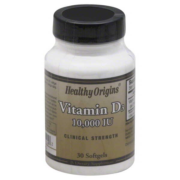 Vitamin D3, Clinical Strength, 10,000 IU, Softgels, 30 softgels