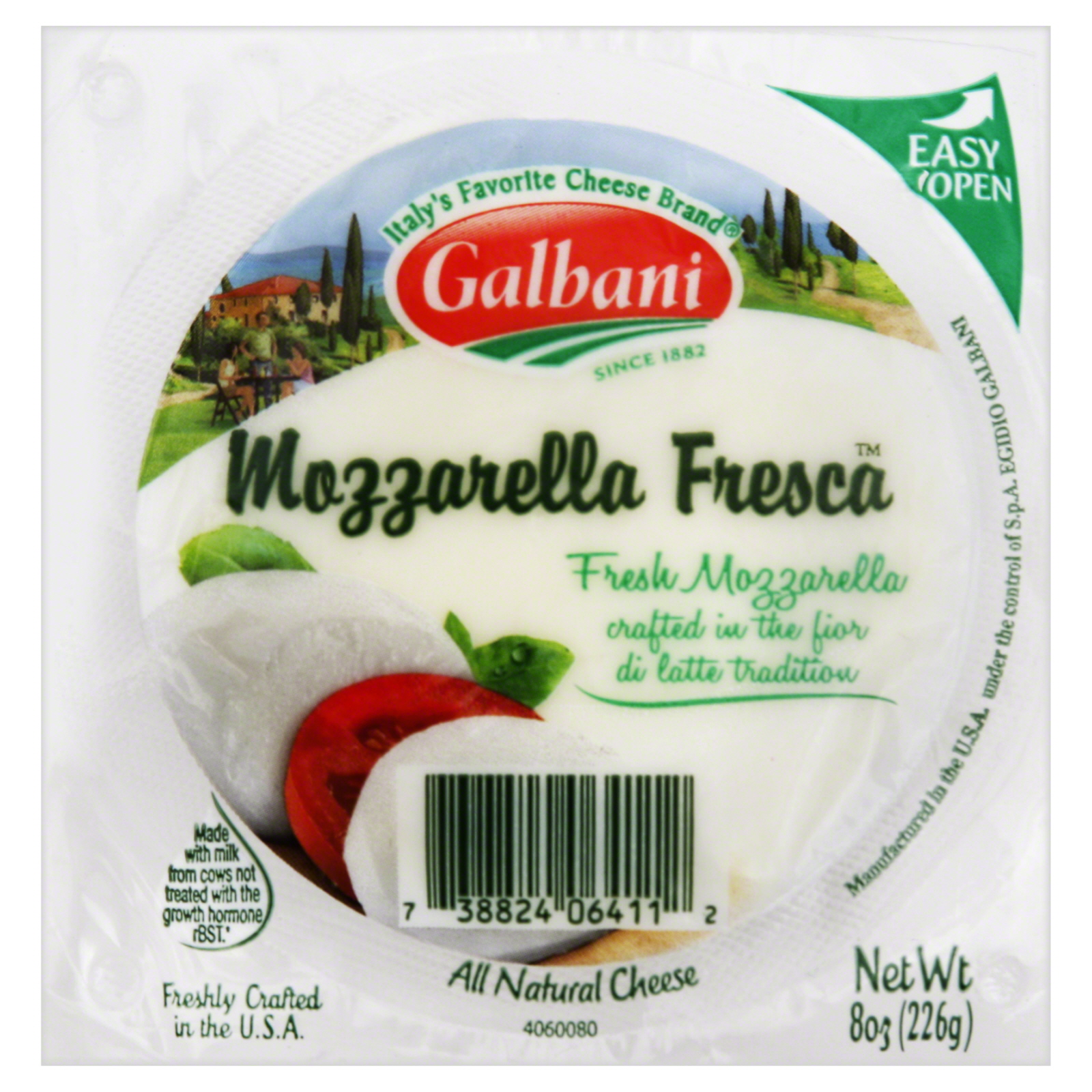 GALBANI, MOZZARELLA FRESCA, FRESH MOZZARELLA NATURAL CHEESE