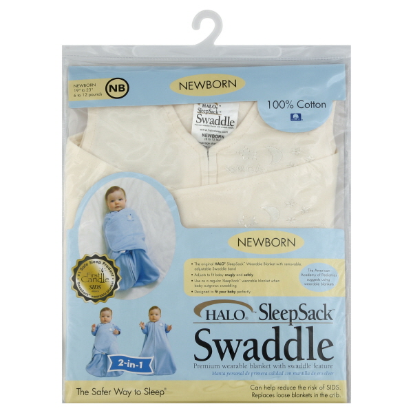 SleepSack Wearable Blanket, with Swaddle, Newborn (6 to 12 Pounds), 19-23 Inches, 1 blanket