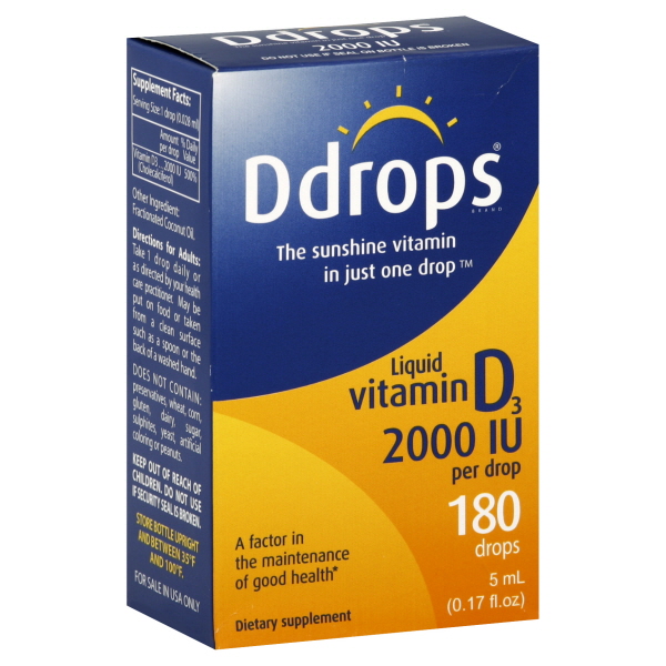 Vitamin D3, 2000 IU, Liquid, Drops, 0.17 fl oz (5 ml)