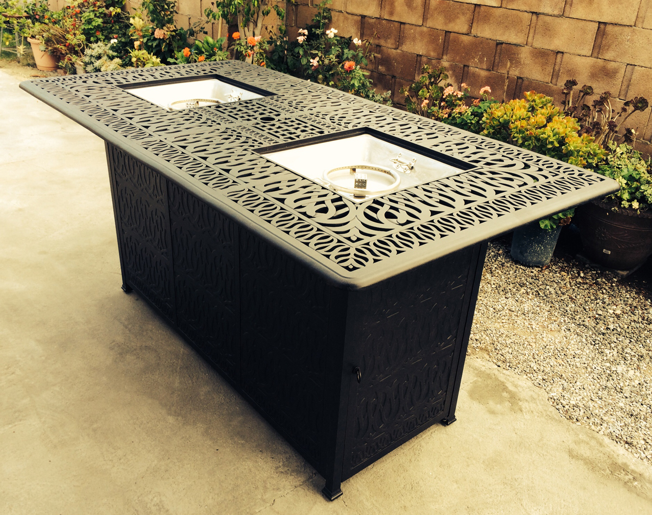 B015BR38G4 Propane fire pit table outdoor Elisabeth patio