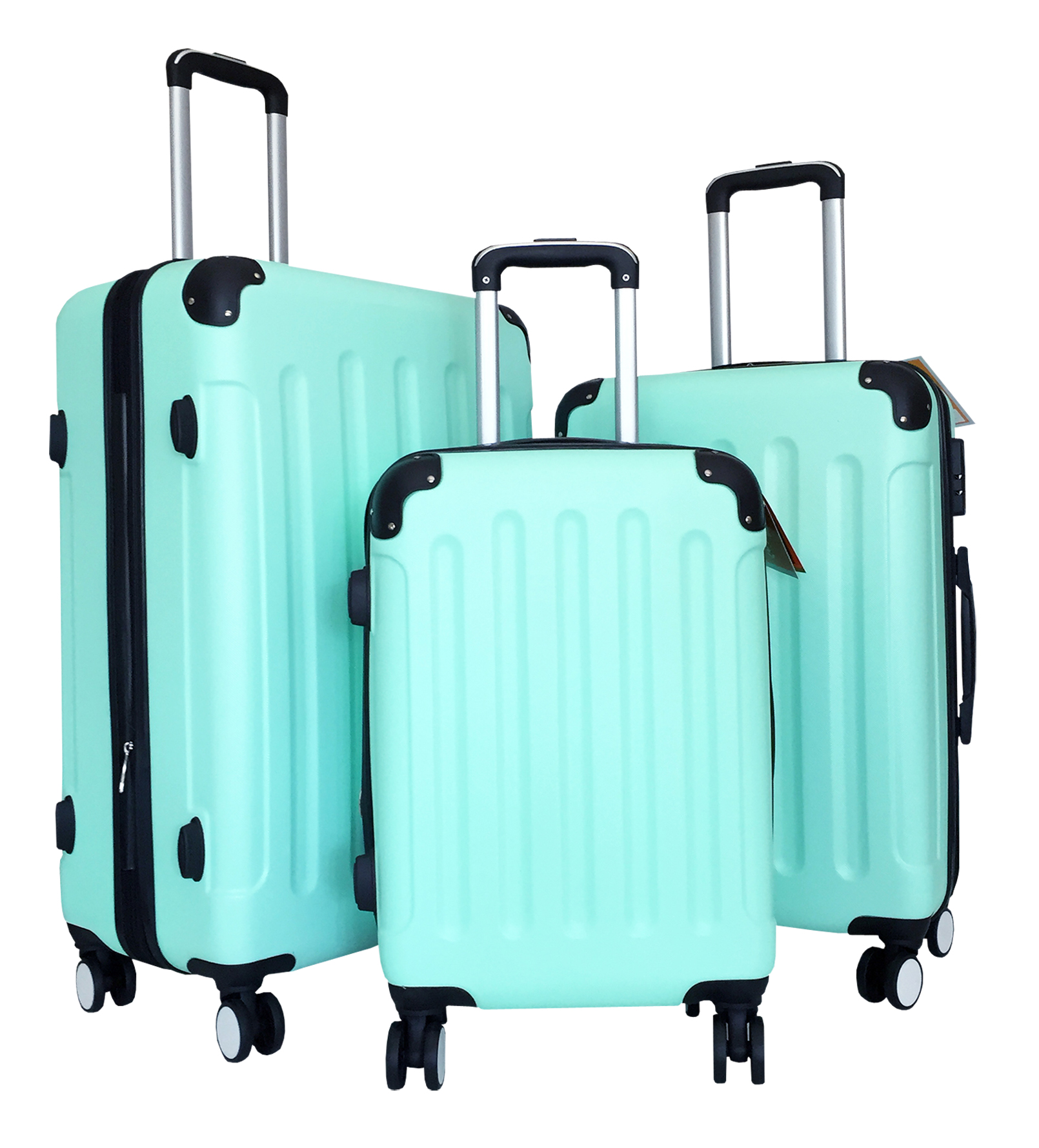 Zota 3Pc Luggage Set Hardside Rolling 4Wheel Spinner CarryOn Travel