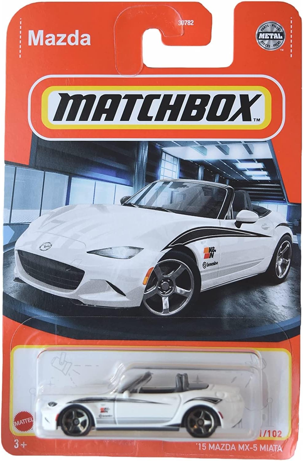 Matchbox Hot Wheels Matchbox 15 Mazda MX 5 Miata White 61 102