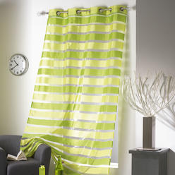 sheer panels curtain curtains evideco grommet striped colorado olive panel window