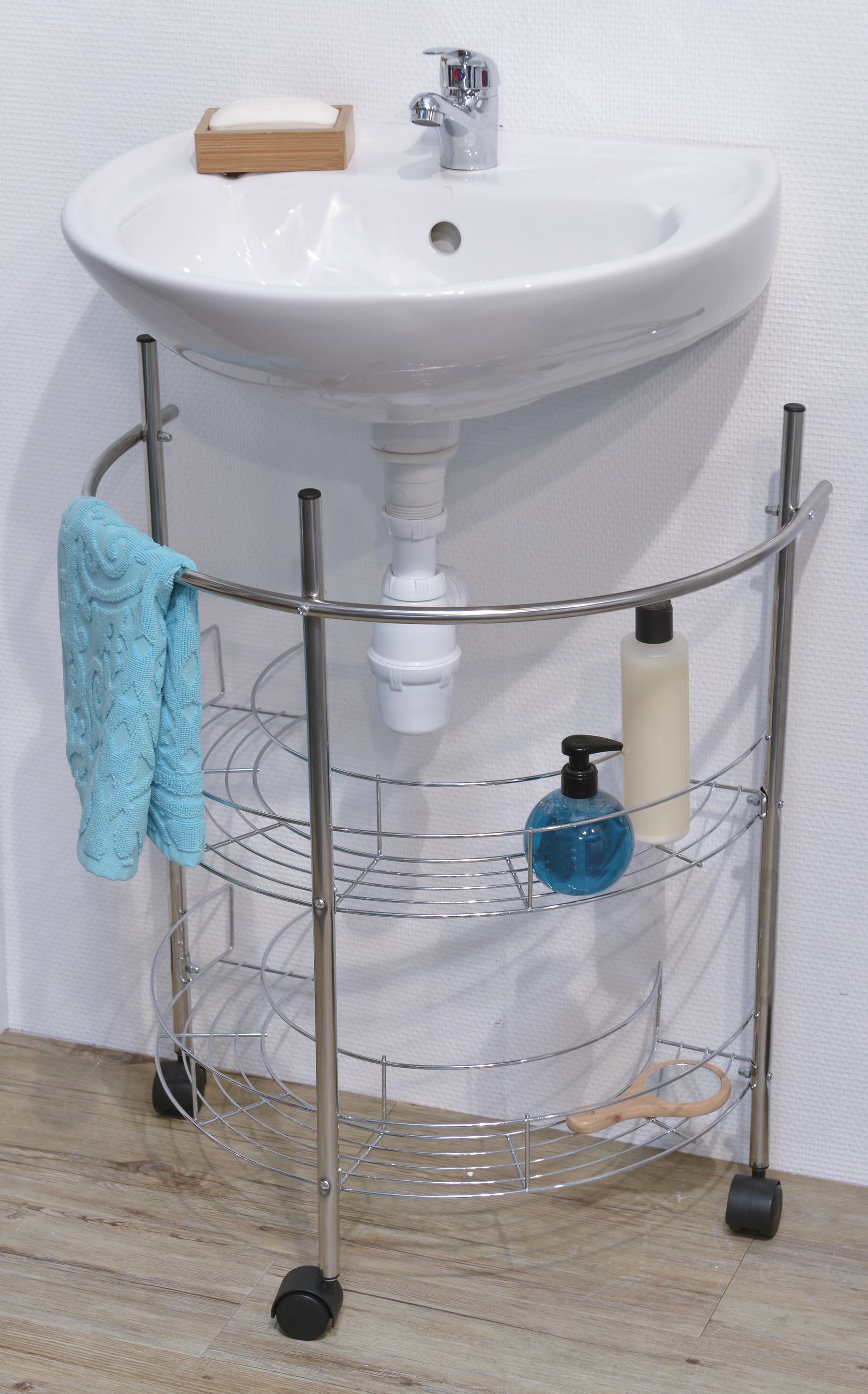 EVIDECO 9847102 Under Sink Organizer Rolling Pedestal Storage Unit ...