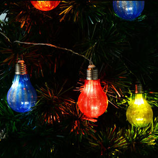 Goplus Christmas Xmas 10 LED String Ball Lights Wedding Party Decor Fairy Lamp Colorful