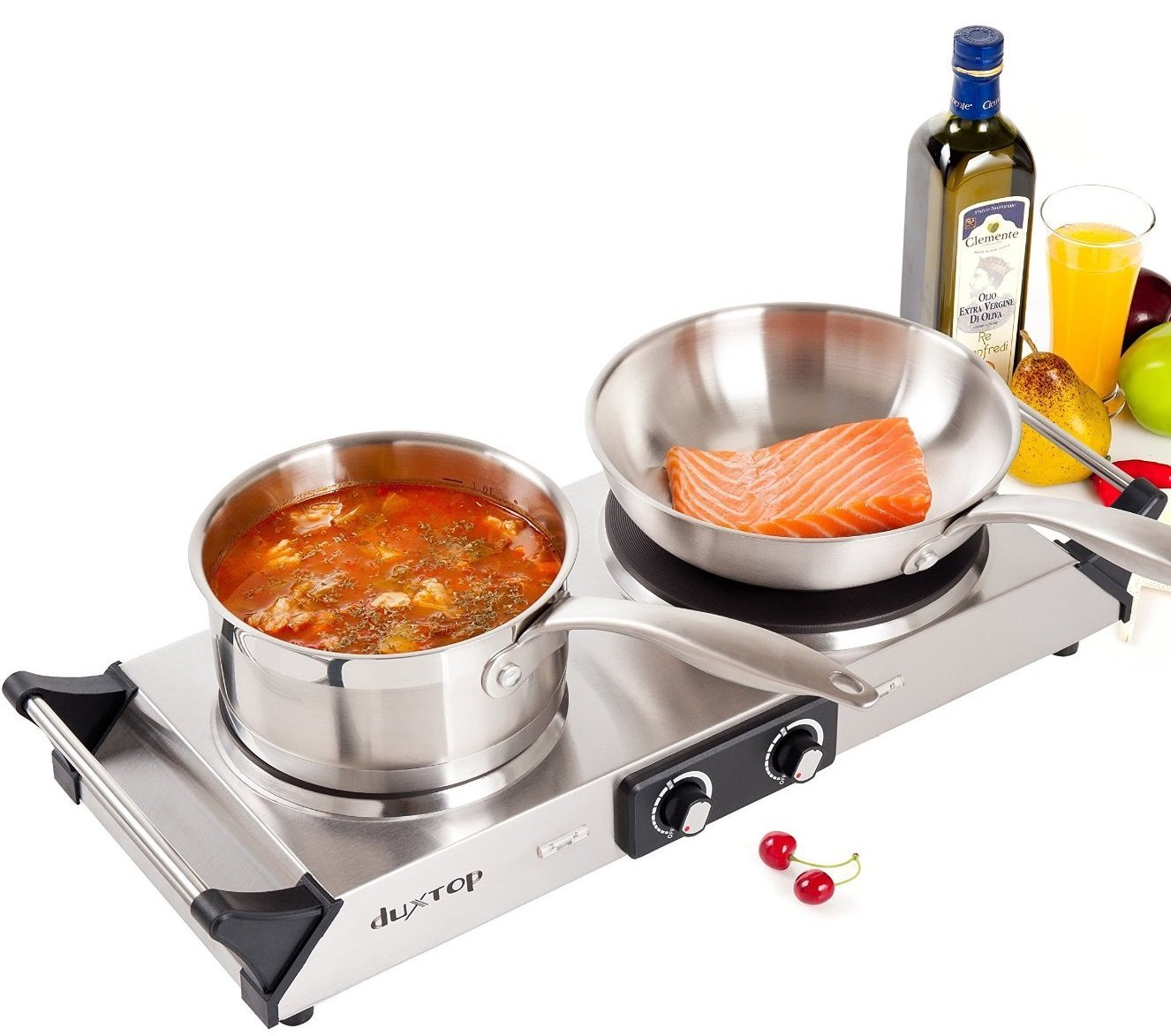 DUXTOP 1800W Portable Electric Cooktop Countertop Burner (Double ...