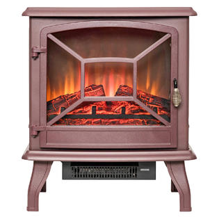 AKDY 20" Brown Freestanding Portable Electric Fireplace