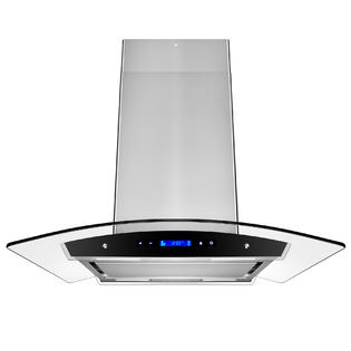 AKDY AKRH0175 30" Stainless Steel Island Mount Range Hood ...