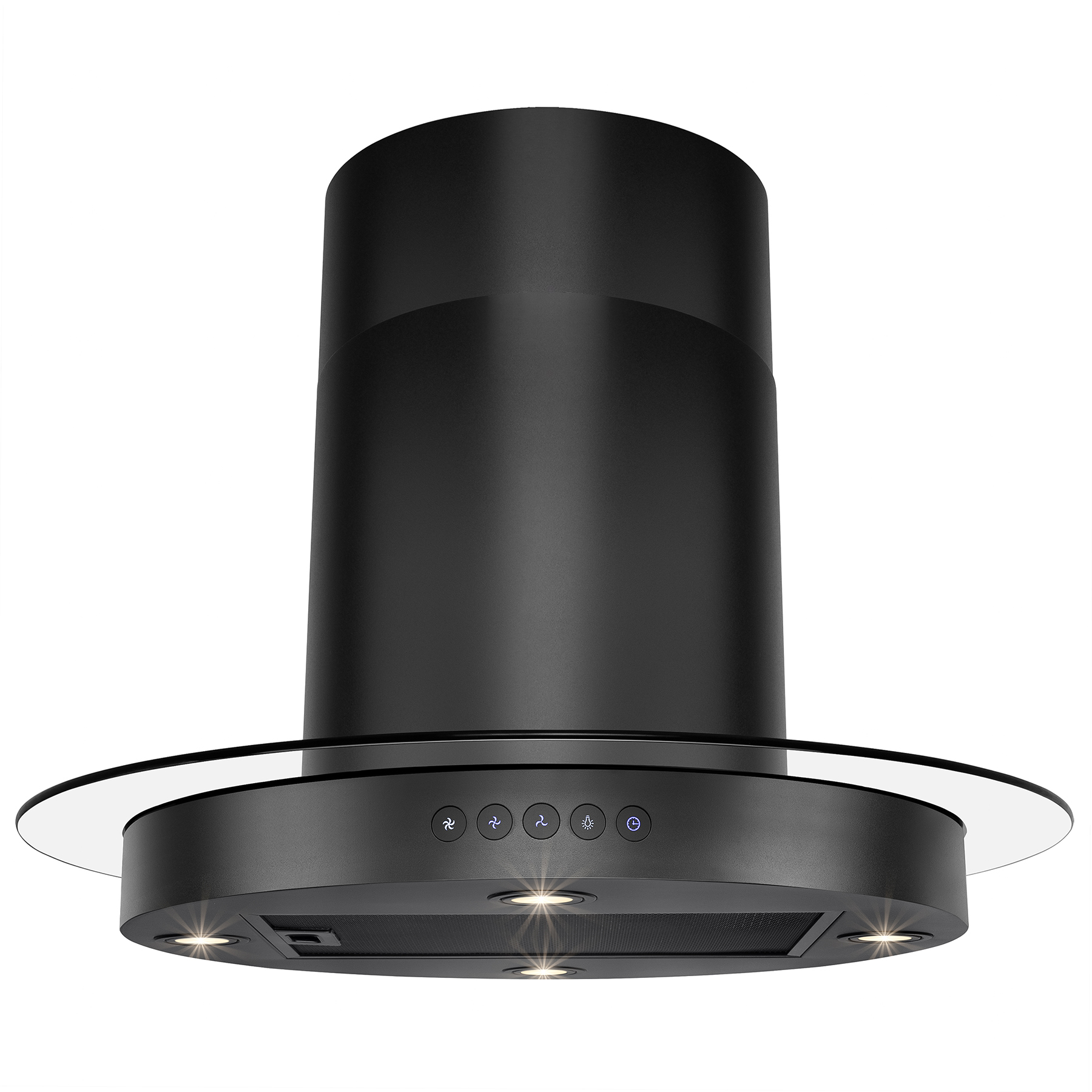 AKDY 30" Stainless Steel Island Mount Range Hood Touch Panel Control Ductless Vented Cooking Fan