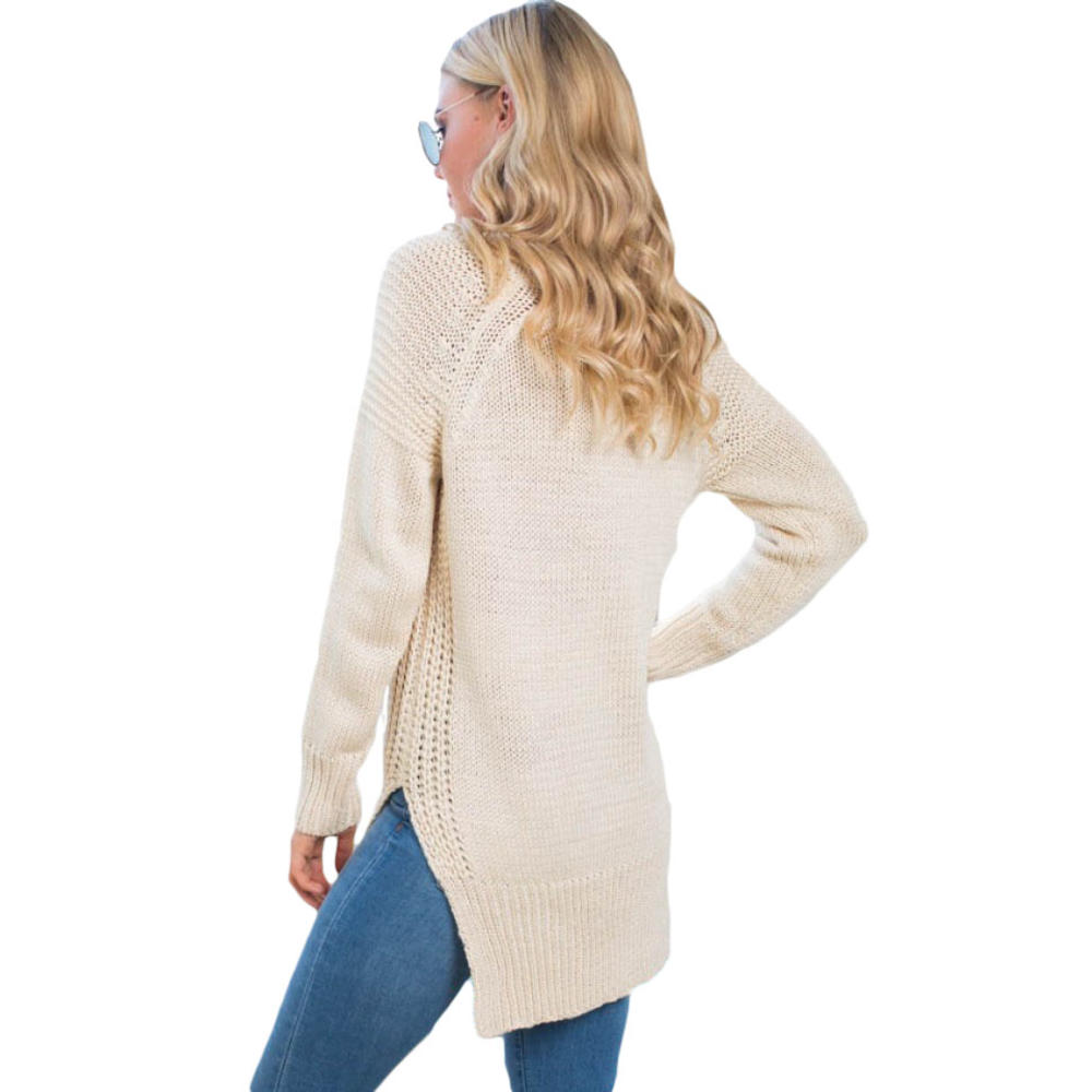 Junior's Sweater  Celebrity Burgundy Hooded V-Neck Long Sleeve Loose Knitted Top BIG Seller! NEW!