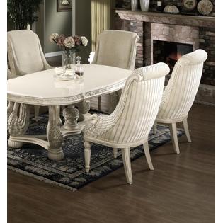Esofastore Traditional Formal White Wash Antique 7pc ...