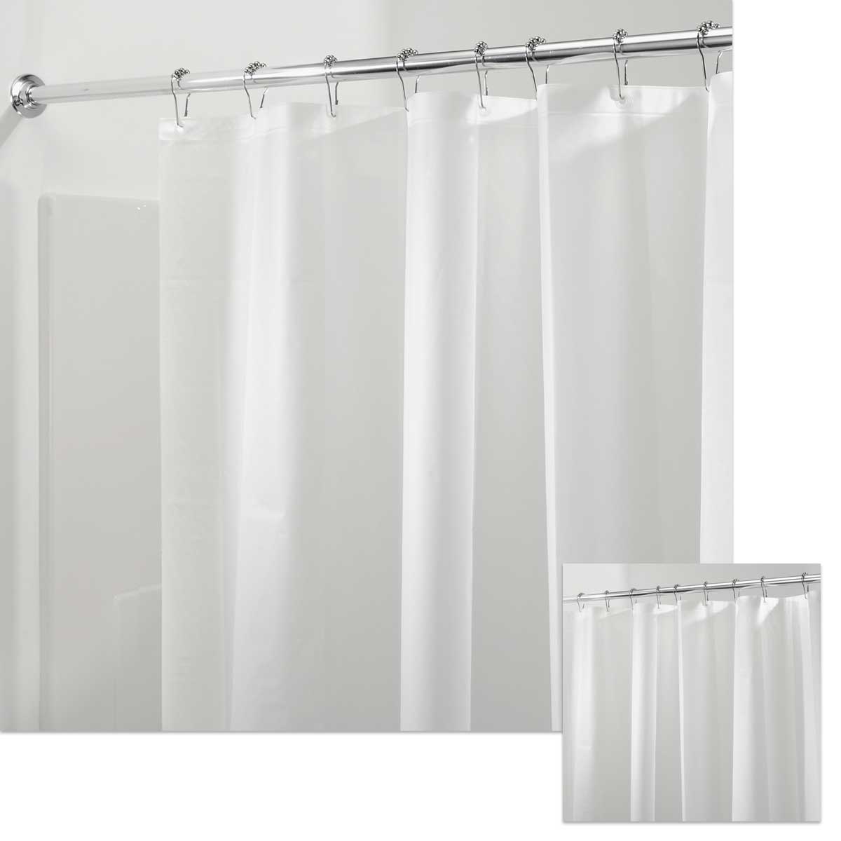 Howplumb Peva Frost Shower Curtain Liner With Magnets