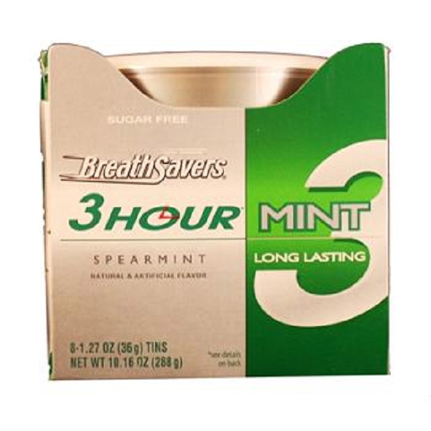 UPC 034000714360 product image for BREATH SAVERS 3HOUR MINT SPEARMINT Can 1.27 oz each ( 8 in a Pack ) | upcitemdb.com