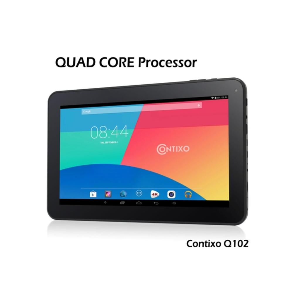 Contixo Q102 10.1" Quad Core Android 4.4 KitKat Tablet PC, 1GB RAM, 16GB Nand Flash, Dual Cameras, Bluetooth, HDMI (White)