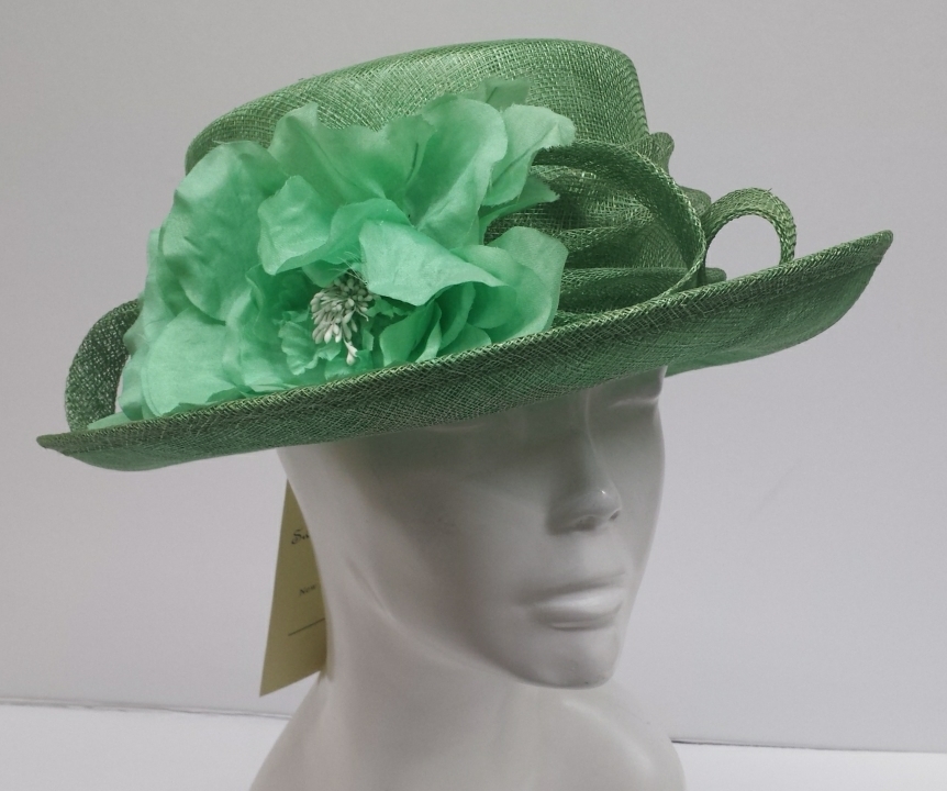 SWAN HAT Swan Women's Sage Flowering Sinamay DressChurch Hat
