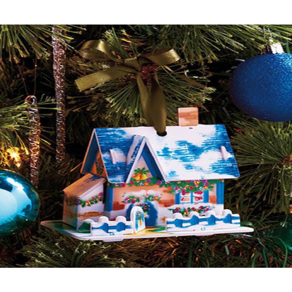 Christmas Greeting Card Ornament Holiday Village Box Set
