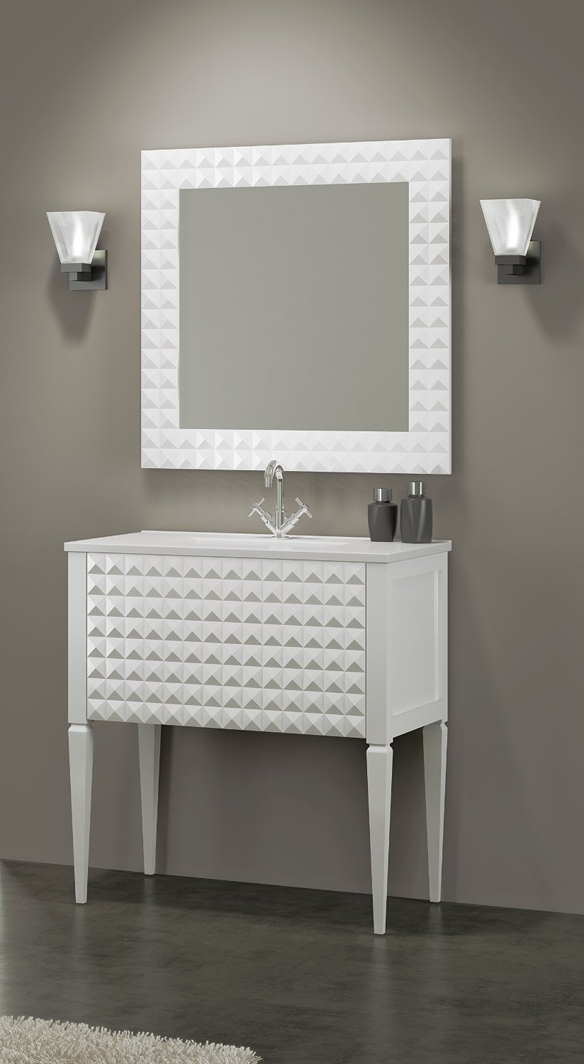 EAN 8000010000191 product image for Diamond 40 inches Bathroom Vanity, White Gloss | upcitemdb.com