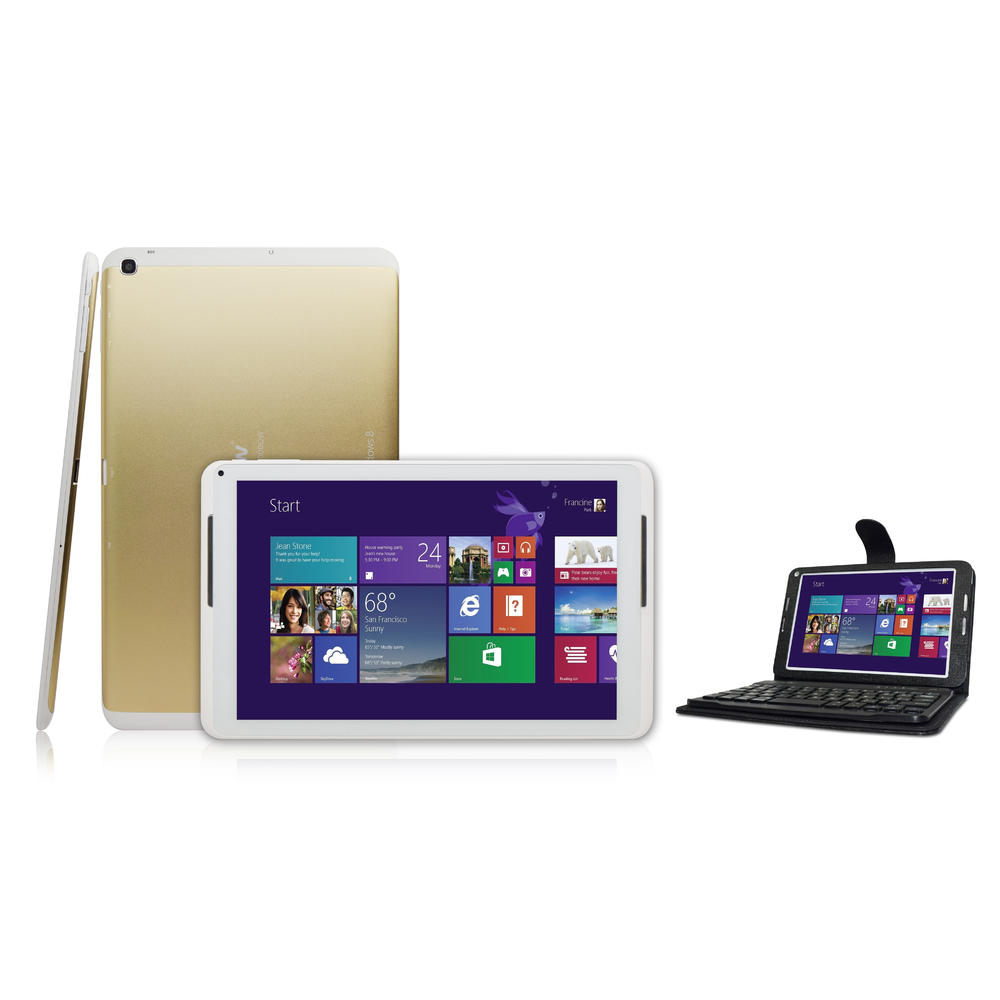 IVIEW-i1010QW-10.1" IPS Screen Intel Quad Core Tablet with Windows 8.1 and with a Bluetooth Keyboard Carrying Case
