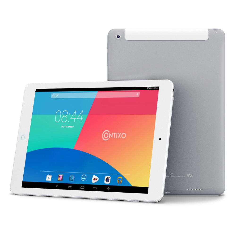 Contixo LA970 9.7" Google Android 4.4 KitKat IPS Quad Core Tablet PC, Ultra Clear IPS HD 1024x768 Display, 1GB RAM, 16GB Storage