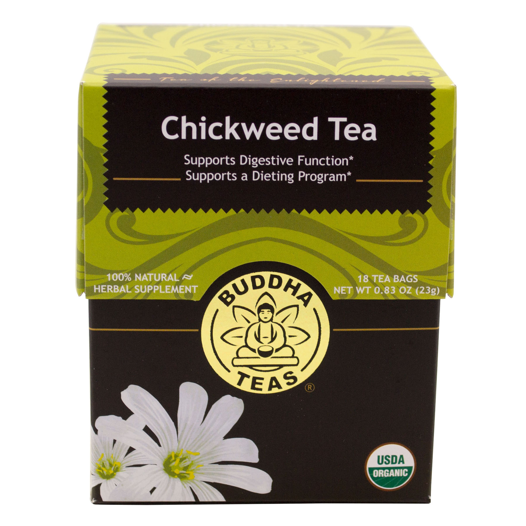 UPC 819005010026 product image for Buddha Teas Organic Chickweed Tea - 18 Tea Bags | upcitemdb.com
