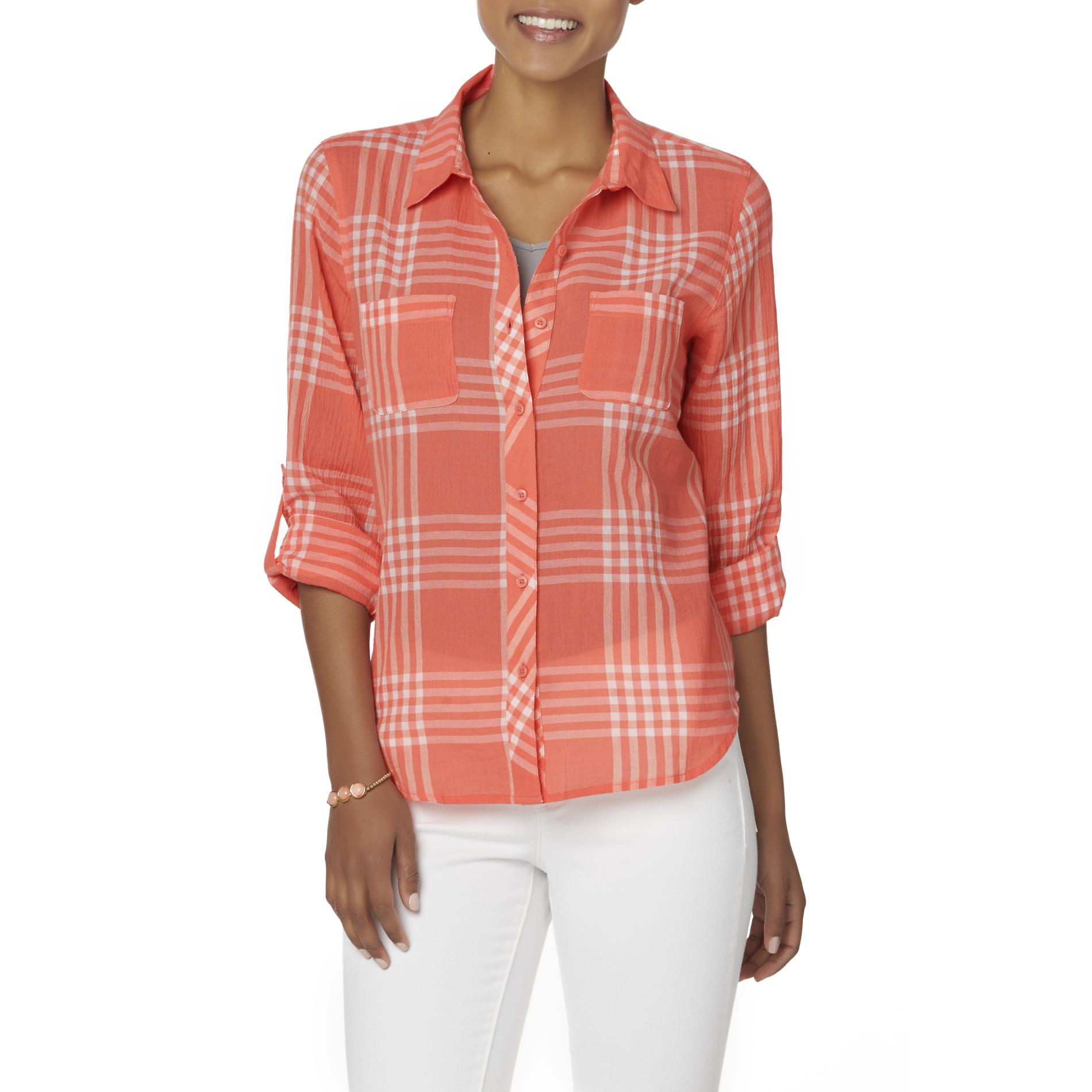 kmart womens button up shirt
