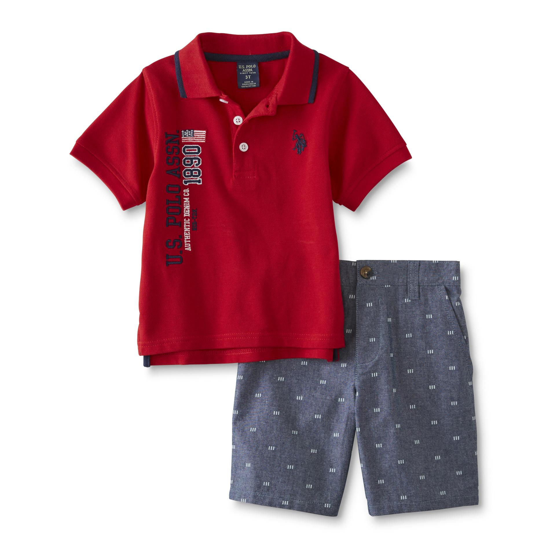 U.S. Polo Assn. Infant & Toddler Boys' Polo Shirt & Shorts Shop Your