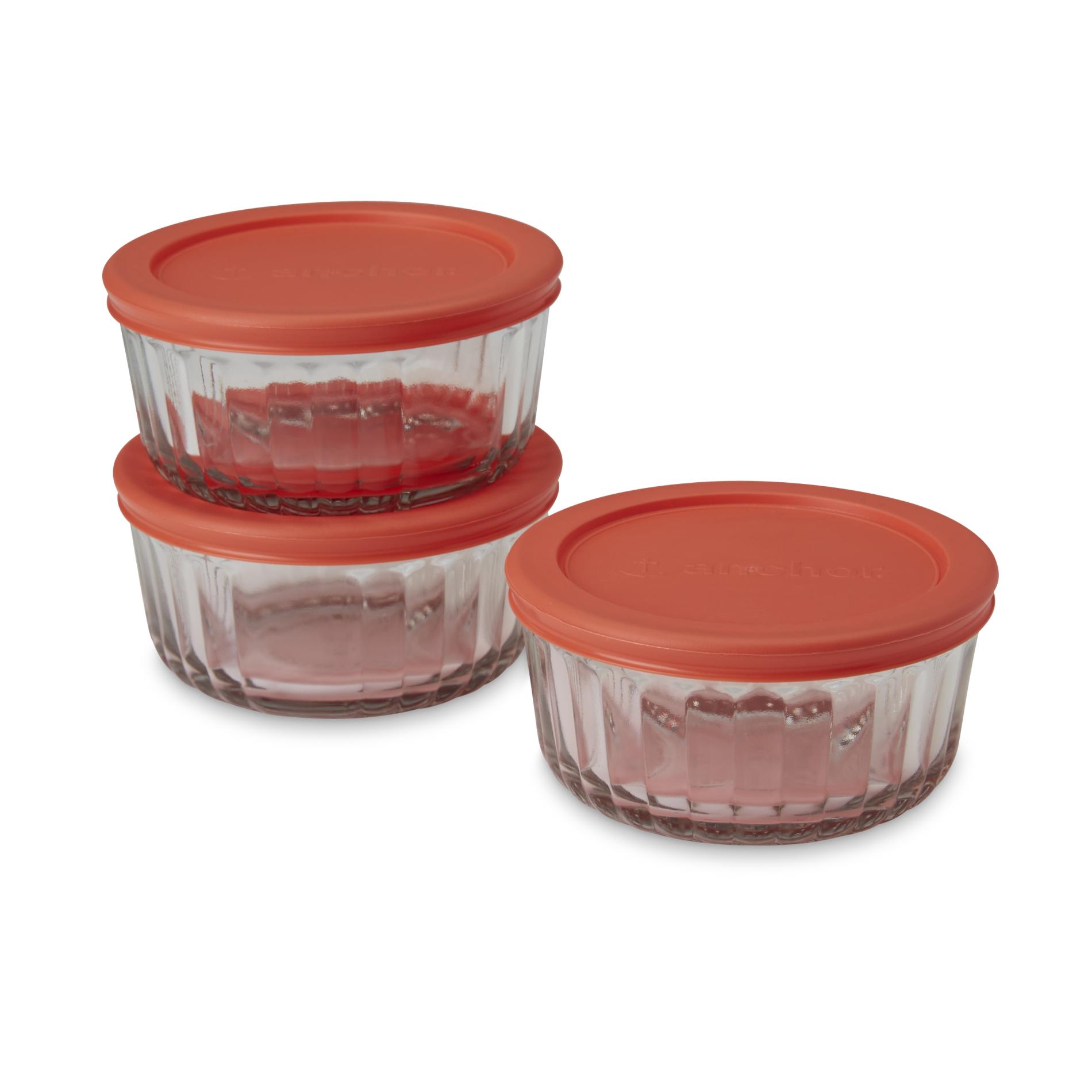 Anchor Hocking 6Piece 2Cup Glass Storage Container Set Shop Your