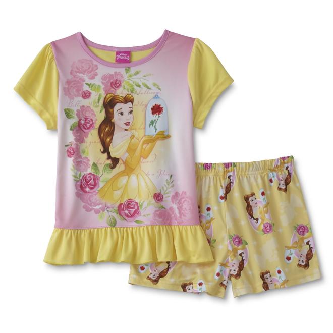 Disney Princess Girls' Pajama Top & Shorts Belle