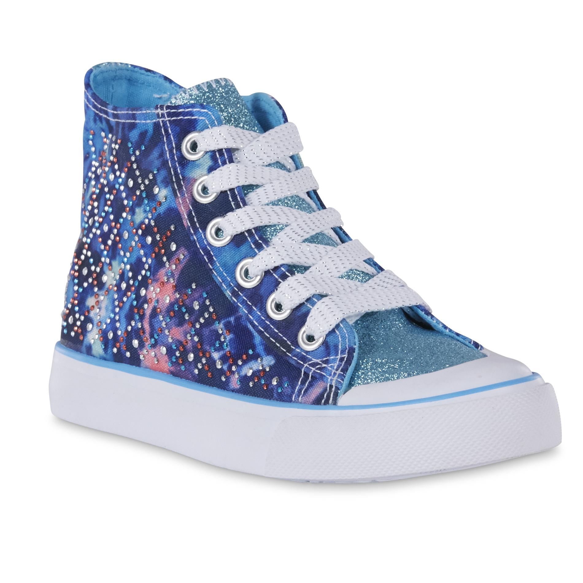 Piper Girls' Donna High-Top Blue Sneaker - Shoes - Baby & Kids Shoes
