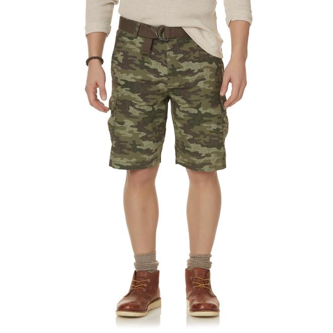 Northwest Territory Men's Belted Cargo Shorts Camouflage