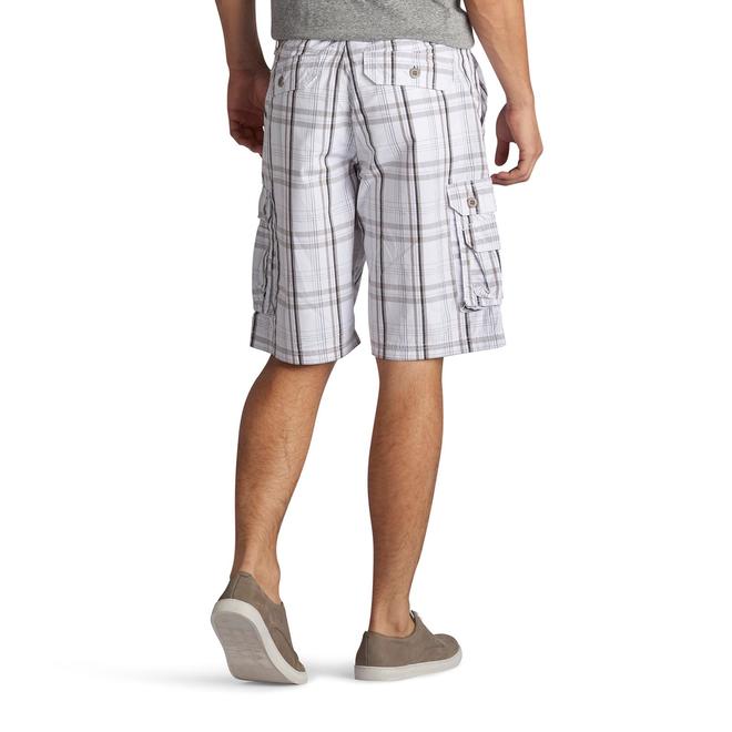LEE Men's Wyoming Belted Cargo Shorts Plaid