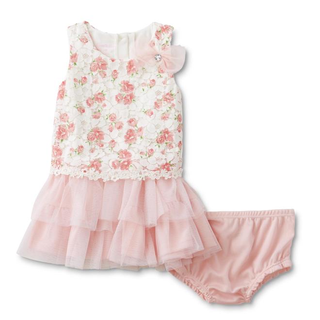 Infant Girls' Tutu Dress & Diaper Cover Floral