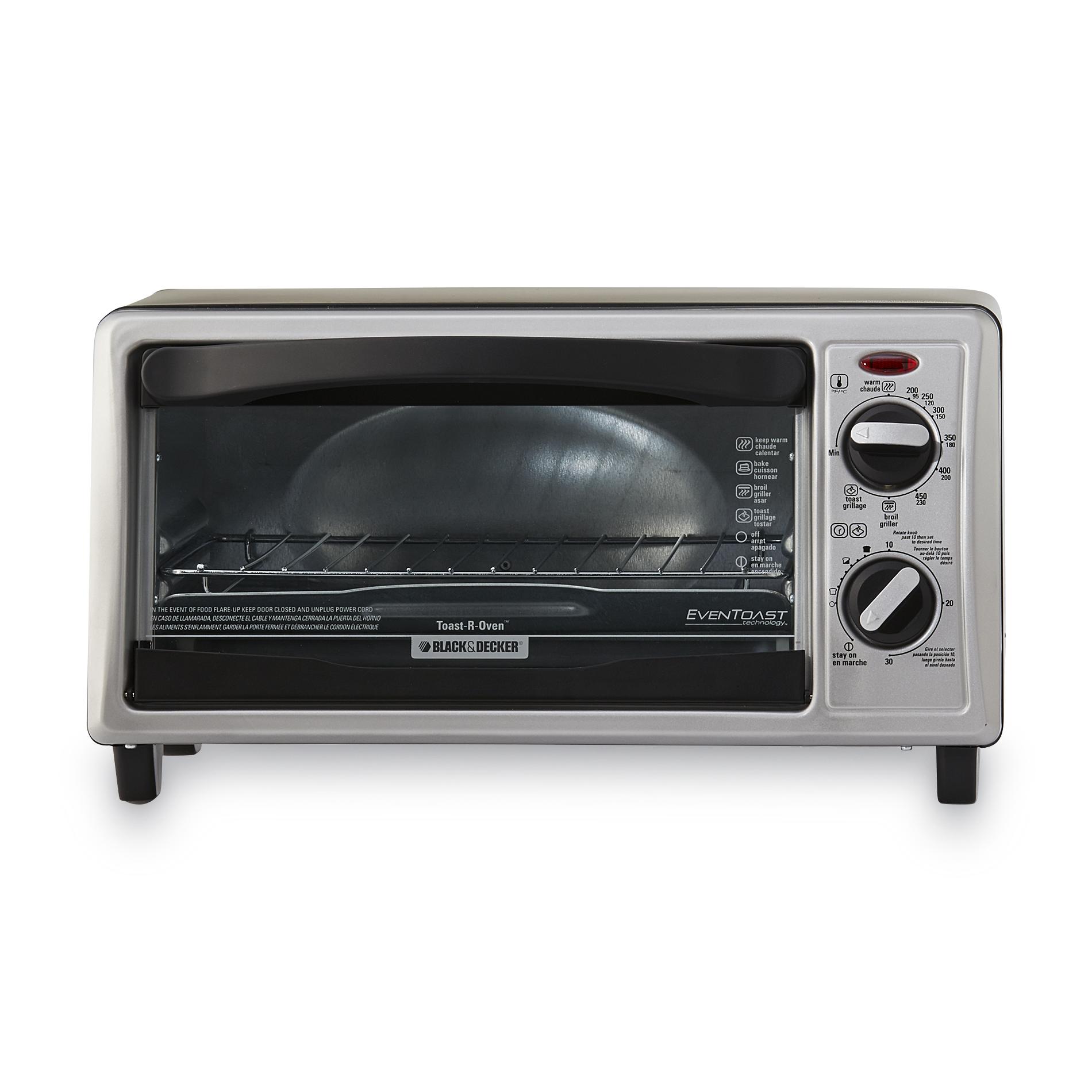 BLACK+DECKER 4-Slice Toaster Oven Silver - TO1332SBD