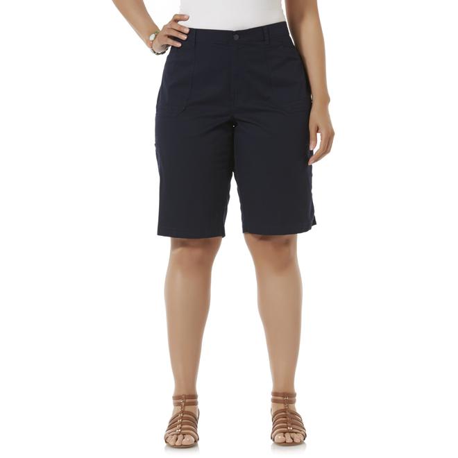 Gloria Vanderbilt Women's Plus Delilah Bermuda Utility Shorts