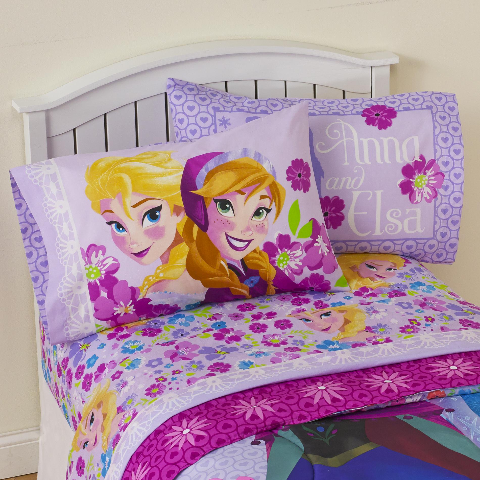 Disney Frozen Girl's Sheet Set - Floral | Shop Your Way ...