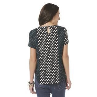 Jaclyn Smith Women's Short-Sleeve Blouse - Geometric alternate image