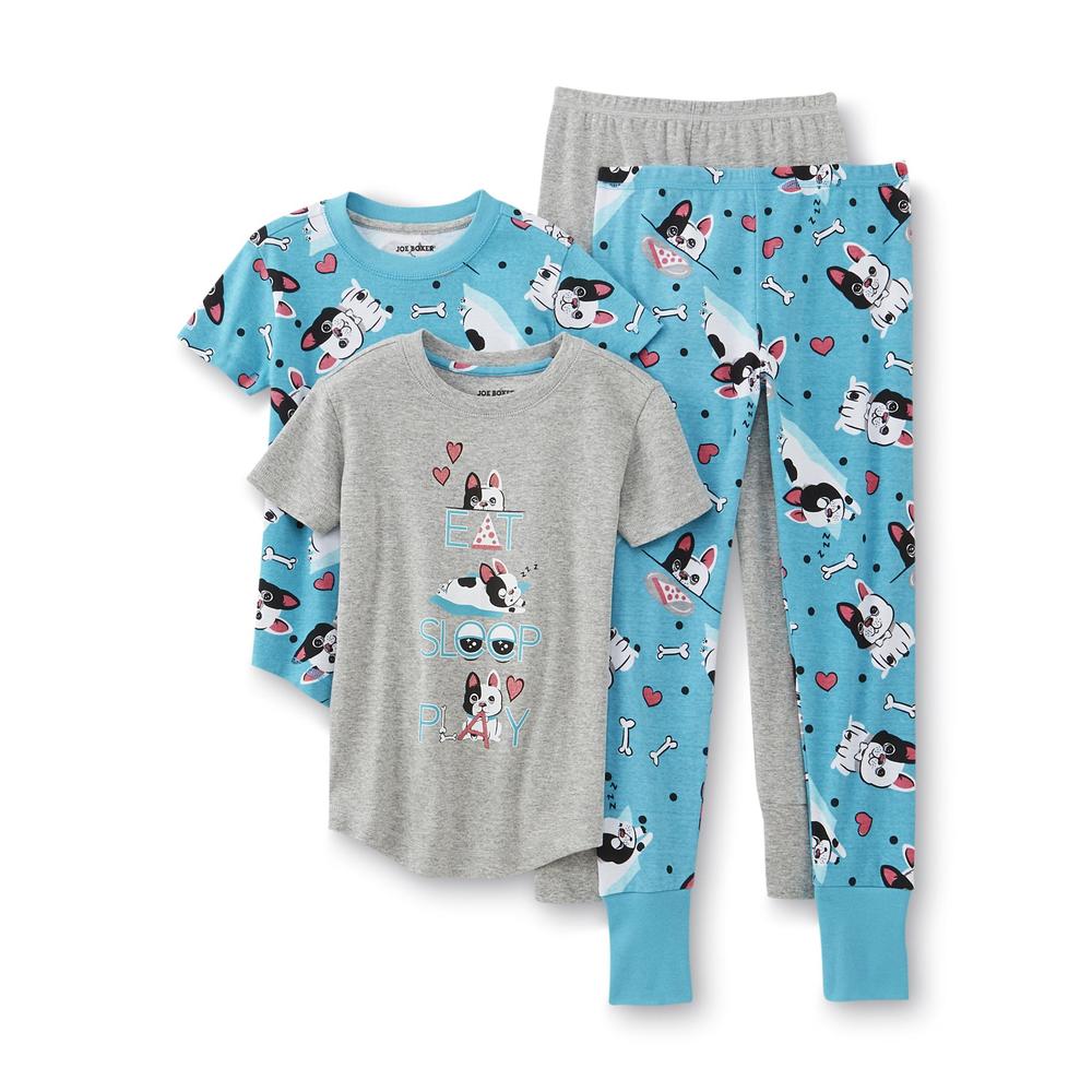 Girl's 2-Pairs Pajamas - Eat  Sleep  Play
