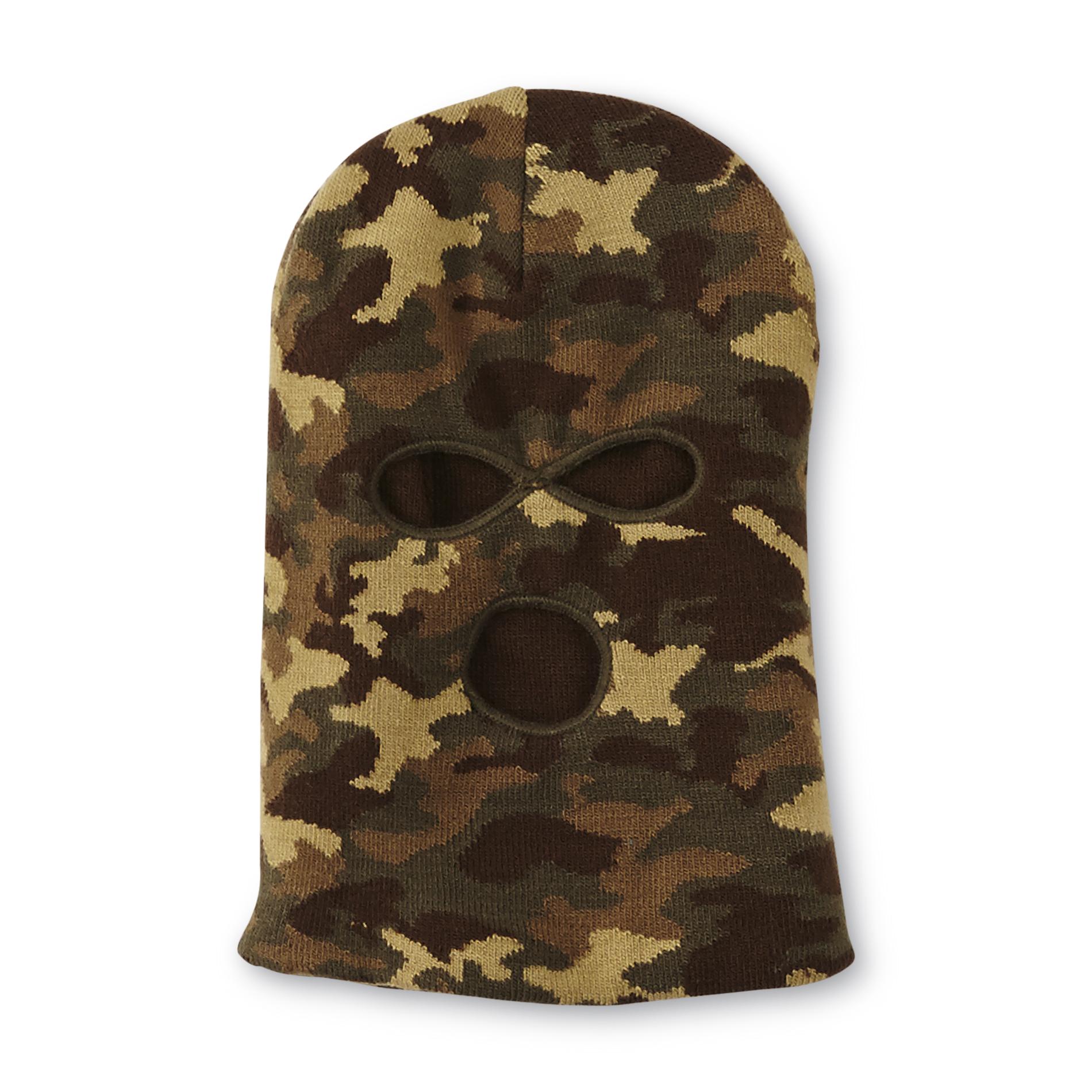 Athletech Men's 3Hole Ribbed Knit Ski Mask Camouflage