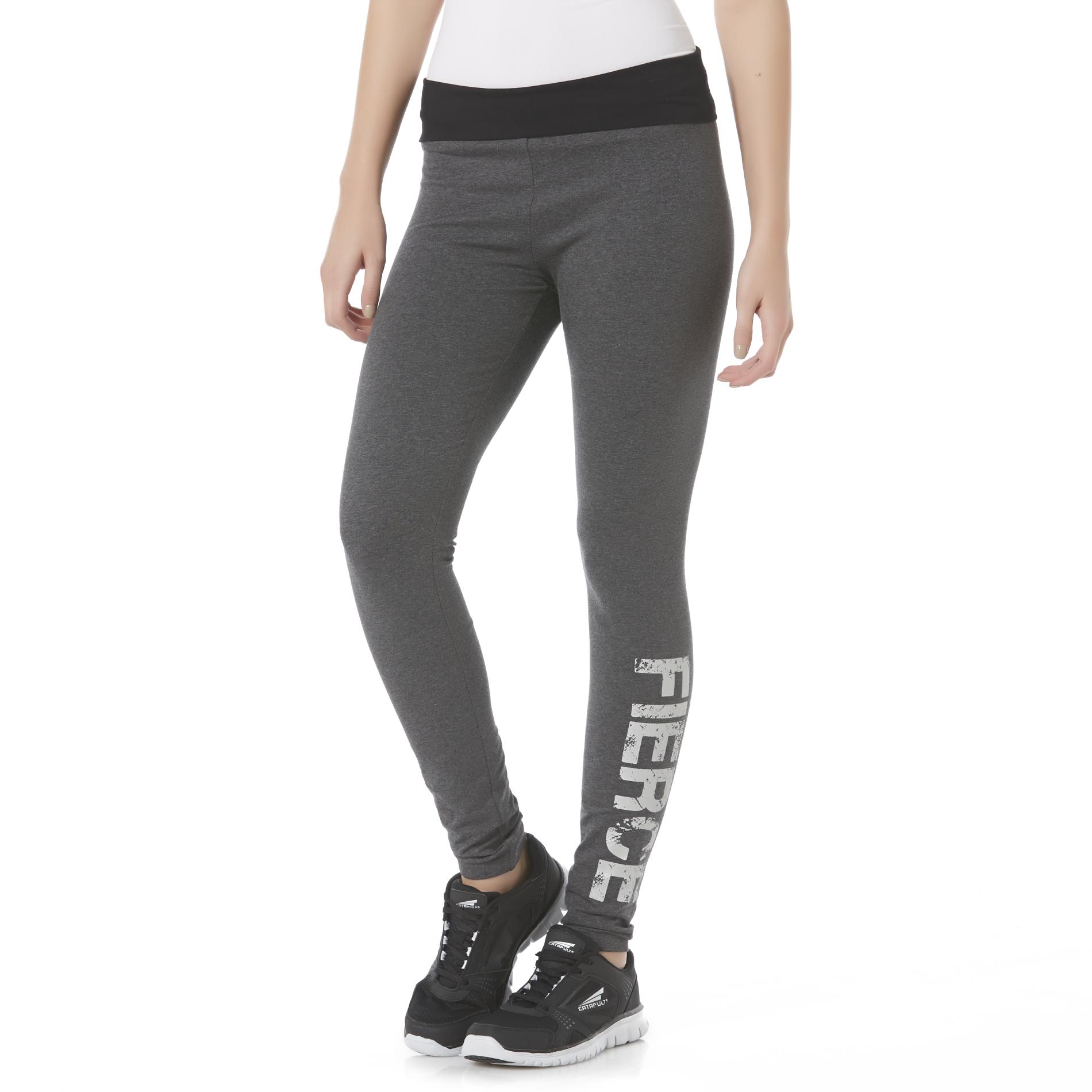 Joe Boxer Junior's FoldOver Waist Skinny Yoga Pants Fierce Shop