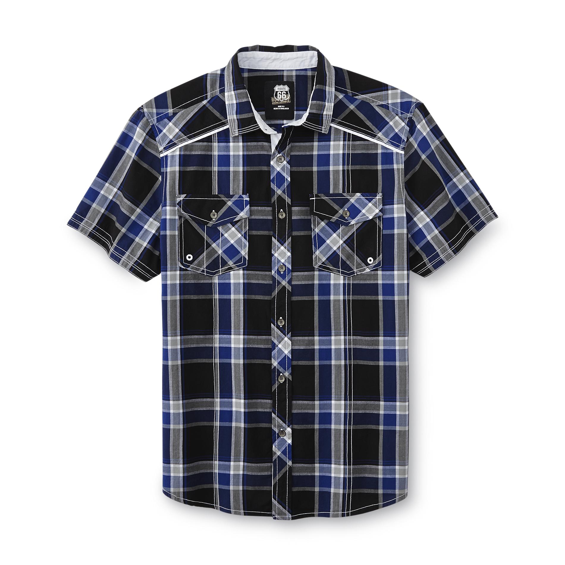 Men's Short-Sleeve Casual Shirt - Plaid