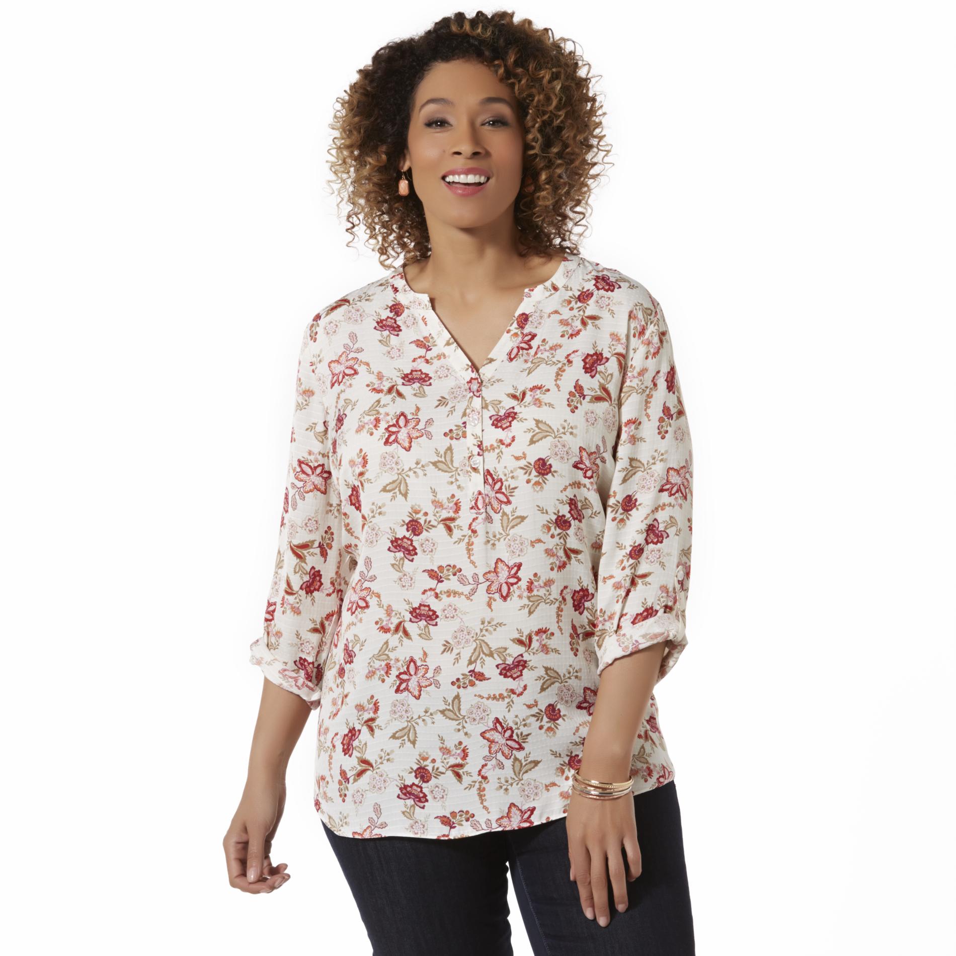 plus floral top