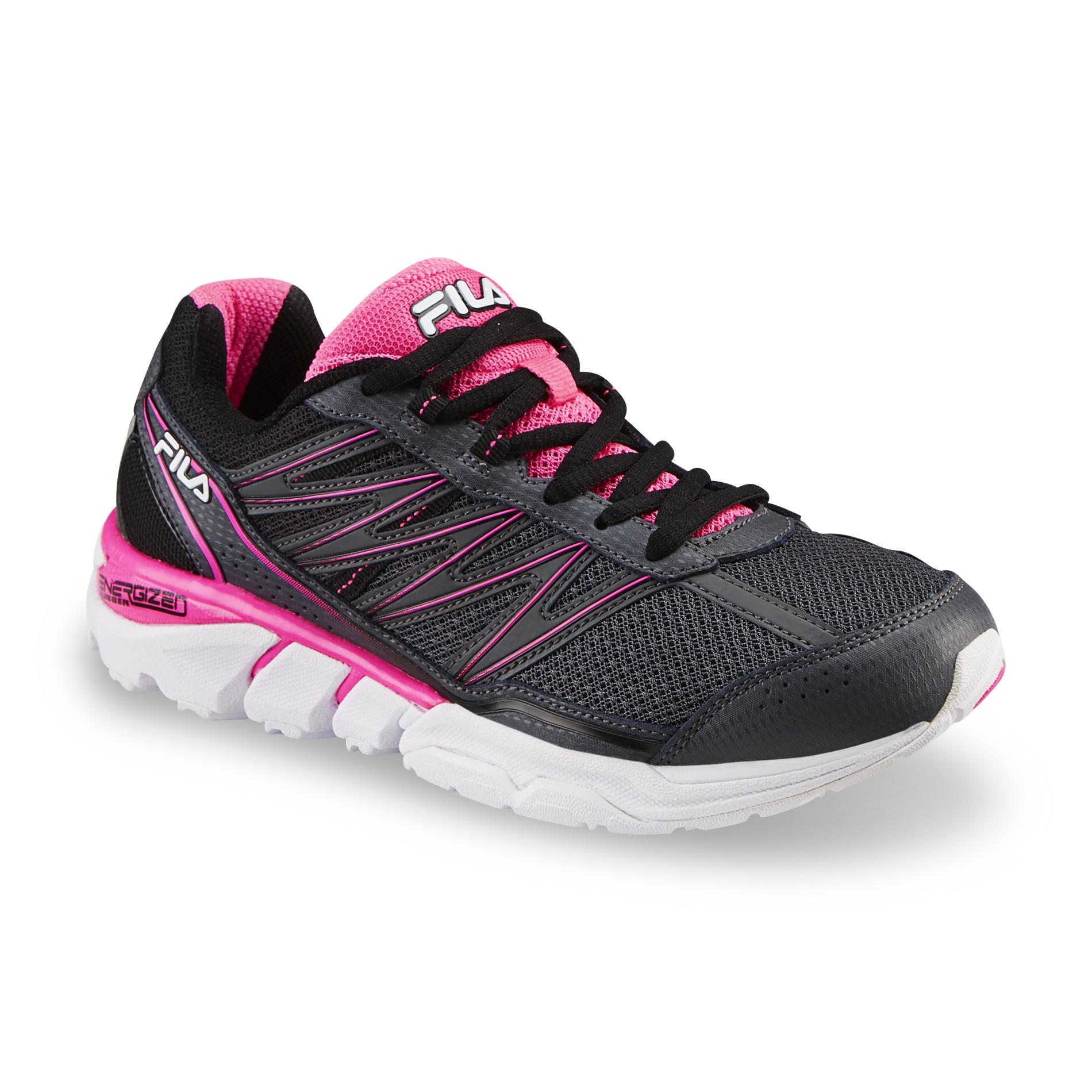 girls pink fila trainers
