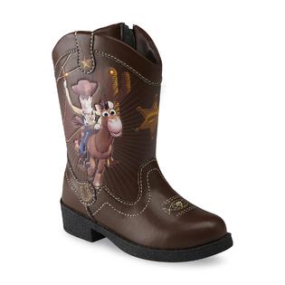 Disney Toddler Boy S Toy Story Brown Light Up Cowboy Boot